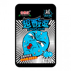 Леденцы супер кислые Sour Candy EXTRA SOUR 23 г, в пластиковом пакете с подвесом, голубика
