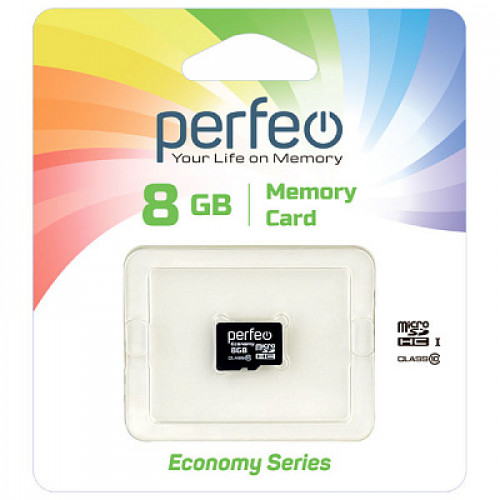 Perfeo microSD 8GB High-Capacity (Class 10) w/o Adapter economy series