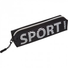 Пенал "deVENTE. Sport" 21x4x4 см, прямоугольный для 40 предметов, на молнии, силиконовый, с объемной печатью