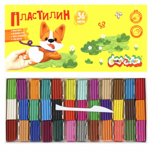 Пластилин Каляка-Маляка 36 цв. 540 г ассорти