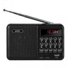 Perfeo радиоприемник цифровой PALM FM 87.5-108МГц/ MP3/ питание USB или 18650/ черный (i90-BK)
