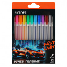 Набор ручек гелевых "deVENTE. Fast or Last" 12 шт, 12 цветов, d=0,5 мм, прозрачно-матовый корпус, сменный стержень, в картонной коробке Набор ручек гелевых "deVENTE. Fast or Last" 12 шт, 12 цветов, d=0,5 мм, прозрачно-матовый корпус, сменный стержень, в картонной коробке