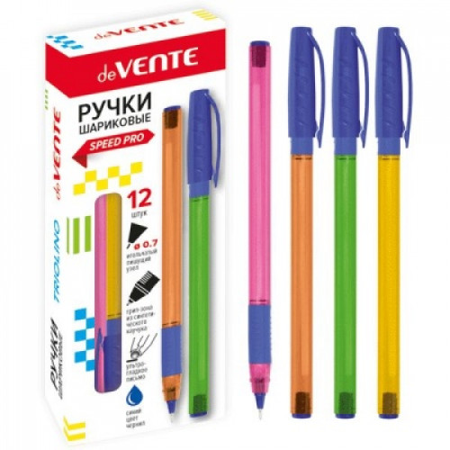 Ручка/ шариковая "deVENTE. Triolino Neon" серия Speed Pro, d=0,7 мм, ультра гладкое письмо, чернила