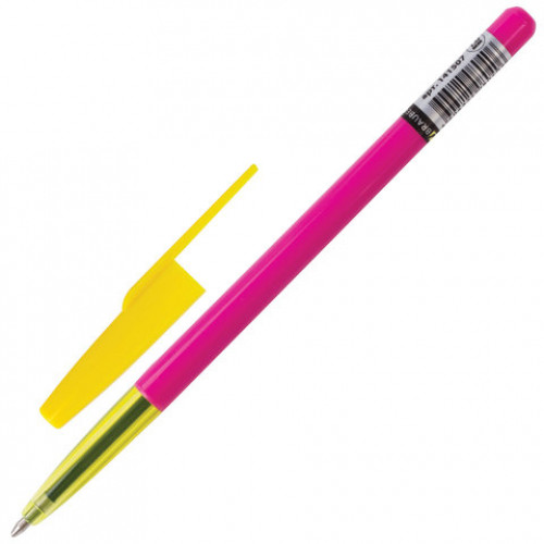 Ручка шариковая BRAUBERG Color, СИНЯЯ, корпус ассорти, узел 1 мм, линия письма 0,5 мм, 141507