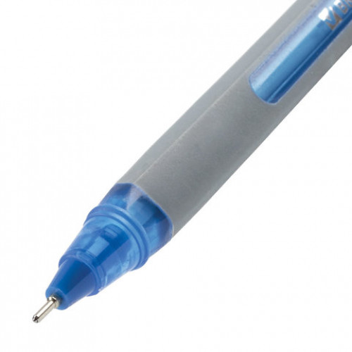 Ручка шариковая масляная BRAUBERG Extra Glide Soft Grey, СИНЯЯ, узел 0,7 мм, линия письма 0,35 мм, 142929