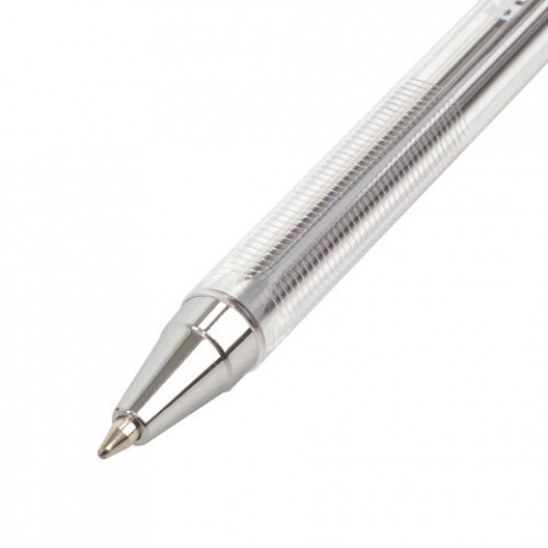 Ручка шариковая BRAUBERG M-500 CLASSIC, КРАСНАЯ, корпус прозрачный, узел 0,7 мм, линия письма 0,35 мм, 143446