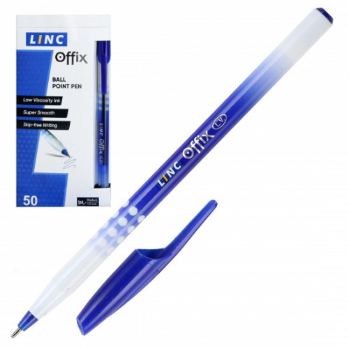 Ручка "Offix" синяя 1.0/132мм/иг корпус тонированный LINC 1500FW/blue