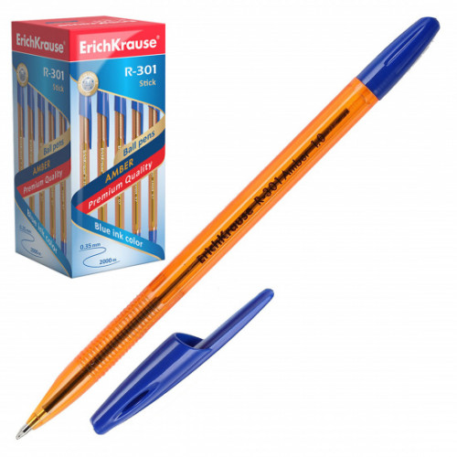 Ручка шариковая ErichKrause® R-301 Amber Stick 0.7, цвет чернил синий (в коробке по 50 шт.)