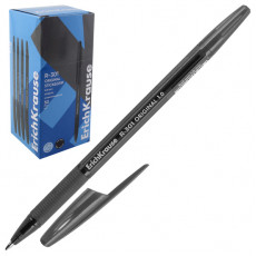 Ручка шариковая ErichKrause R-301 Stick&Grip Original 1.0, цвет чернил черный (в коробке по 50 шт.)