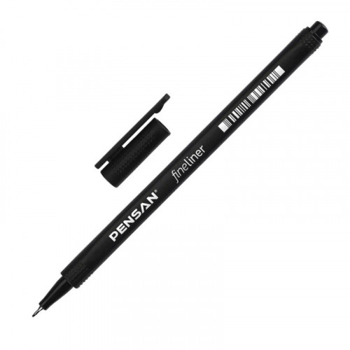 Линер "PENSAN FINE LINER" Черный 6500/10 (арт.1599466) (штрихкод 8692404900424)