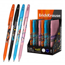 Ручка шариковая ErichKrause R-301 Stick Ну, Погоди! Каникулы 0.7, цвет чернил синий (в коробке-диспл