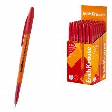 Ручка шариковая ErichKrause Slender® Stick Orange 0.7, Super Glide Technology, цвет чернил красный (