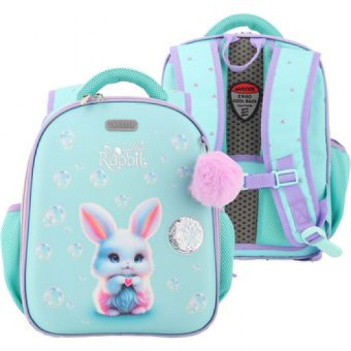 Рюкзак "deVENTE. Junior. Little Rabbit" школьный жесткий 35x27x13 см (14 л) вес 800 г, плотный износ