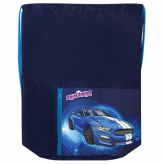 Мешок для обуви ЮНЛАНДИЯ, карман на молнии, 33х42 см, Blue Car, 270407 Мешок для обуви ЮНЛАНДИЯ, карман на молнии, 33х42 см, Blue Car, 270407