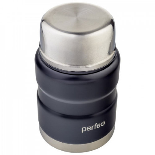 PERFEO Термос для еды с широким горлом, ложкой, объем 0,5 л., черный (PF_E1371)