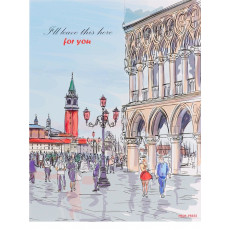 Тетрадь КЛЕТКА 100л. ОЖИВЛЕННАЯ ПЛОЩАДЬ (100-1296) (на кольцах)