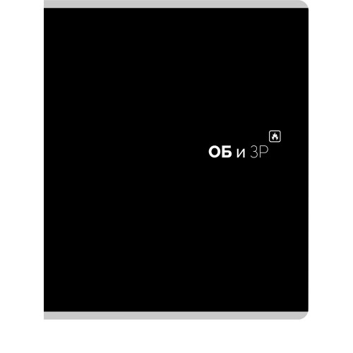 TМ Prof-Press Тетрадь КЛЕТКА 48л. ОБиЗР «Black classic» (48-9986) стандарт,мат. лам.(4+1)