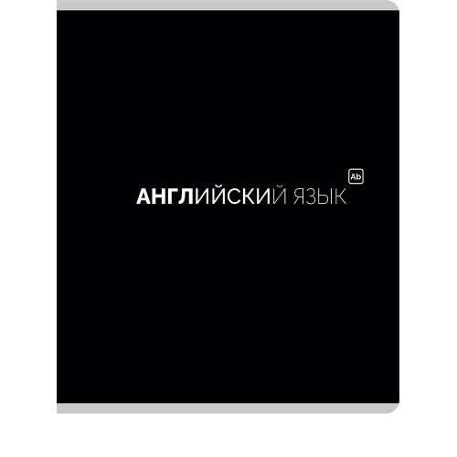 TМ Prof-Press Тетрадь КЛЕТКА 48л. АНГЛИЙСКИЙ ЯЗЫК «Black classic» (48-9946) стандарт,мат. лам.(4+1)