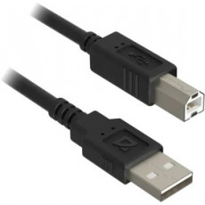 USB кабель USB 2.0 AM-BM 30AWG, никель, 5м DEFENDER
