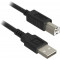 USB кабель USB 2.0 AM-BM 30AWG, никель, 5м DEFENDER