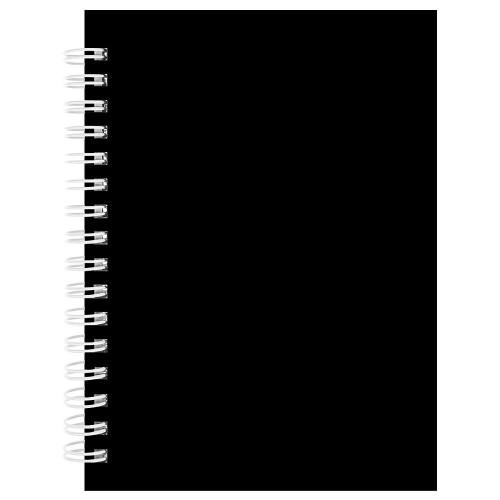 Записная книжка на гребне А6 80л., ДИЗАЙН В ЧЁРНОМ ЦВЕТЕ - 3 (80-9513) (7БЦ, глянц.ламинирование)