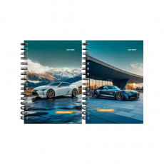 Записная книжка А6, 120л. ШИКАРНЫЕ АВТОМОБИЛИ - 7 (ЗК120-3024) на гребне, цветн. мелов. обл.
