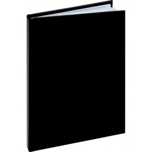 ЗАПИСНАЯ КНИЖКА А7 48л. ОДНОТОННЫЙ ЧЁРНЫЙ - 4 (ЗК48-0089) перепл. 7БЦ, глянц. ламинация