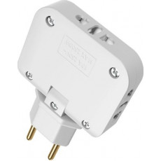 Тройник TA-05 3 розетки, белый DEFENDER