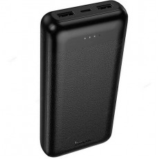 Аккумулятор внешний HOCO J153А, 20000mAh, пластик, 2 USB, цвет: черный (1/64)