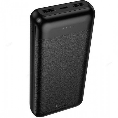 Аккумулятор внешний HOCO J153А, 20000mAh, пластик, 2 USB, цвет: черный (1/64)