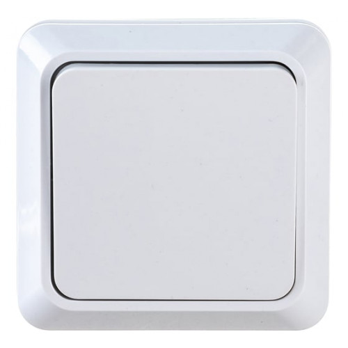 Выключатель одноклавишный BOLLETO белая накладная 7021 IN HOME, арт. 4680005959747