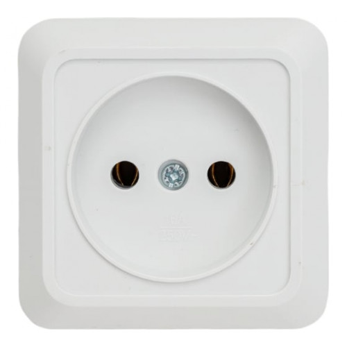 Розетка одинарная BOLLETO белая накладной 7022 IN HOME, арт. 4680005959785