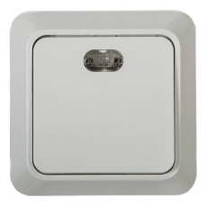 Выключатель одноклавишный с подсветкой BOLLETO белый накладной 7121 IN HOME, арт. 4680005959754 Выключатель одноклавишный с подсветкой BOLLETO белый накладной 7121 IN HOME, арт. 4680005959754