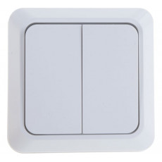 Выключатель двухклавишный BOLLETO белый накладной 7023 IN HOME, арт. 4680005959761 Выключатель двухклавишный BOLLETO белый накладной 7023 IN HOME, арт. 4680005959761