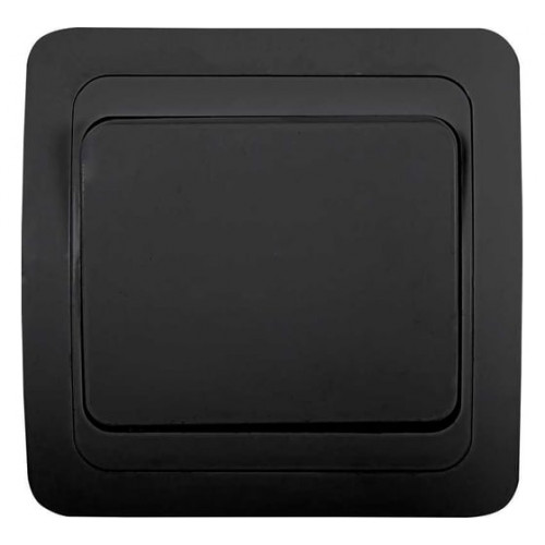 Выключатель одноклавишныйCLASSICO черный 2021B INHOME, арт. 4690612061078