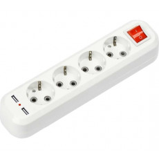 Колодка УЗВ-4USB-GRAND четырехместная с выключателем и заземлением, 2хUSB 5340 IN HOME, арт. 4690612