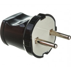 Вилка прямая 10А черная 4242 IN HOME, арт. 4690612009032