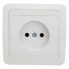 Розетка одинарная CLASSICOбелая 2022 IN HOME, арт.4680005959891