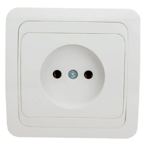 Розетка одинарная CLASSICOбелая 2022 IN HOME, арт.4680005959891