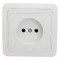 Розетка одинарная CLASSICOбелая 2022 IN HOME, арт.4680005959891