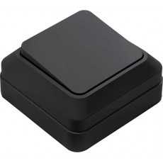 Выключатель одноклавишный BOLLETO черный накладной 7021B IN HOME, арт. 4690612061016