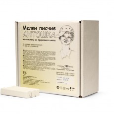 Мел школьный белый 100 шт в уп. Антошка