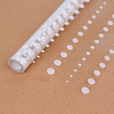 А Пленка прозрачная с рисунком "Бусинки" Белый 70см 200гр А Пленка прозрачная с рисунком "Бусинки" Белый 70см 200гр