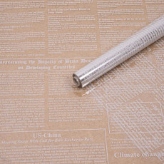 А Пленка прозрачная с рисунком "Газета деловая" Белый 70см 200гр А Пленка прозрачная с рисунком "Газета деловая" Белый 70см 200гр