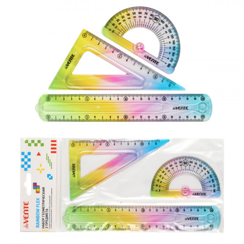 Набор геометрический Rainbow Flex School
