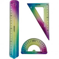 Набор геометрический Shiny Rainbow Flex School Набор геометрический Shiny Rainbow Flex School