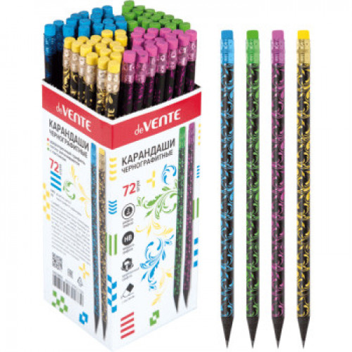 Карандаш чернографитный Black&Bright