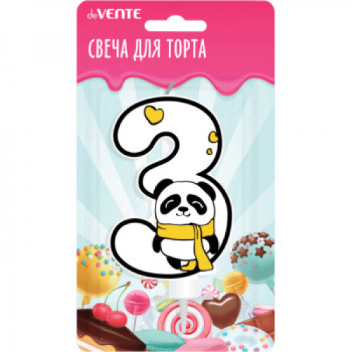 Свеча-цифра для торта Панда