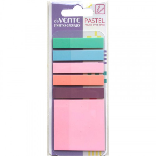 Набор самоклеящихся этикеток-закладок Pastel