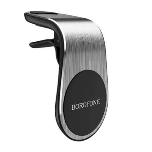 Держатель автомобильный Borofone, BH10, для смартфона, металл, воздуховод, магнит, цвет: чёрный (1/180)